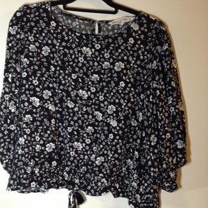 Vanilla Star Floral Peplum Blouse